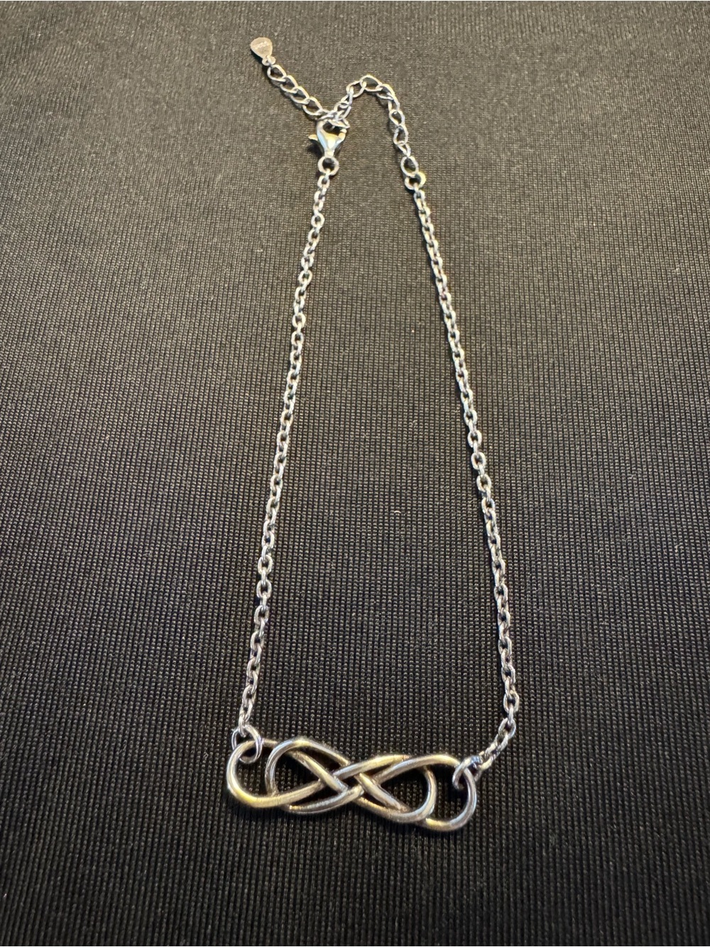 Sterling Silver Infinity Anklet - Adjustable 8–10”